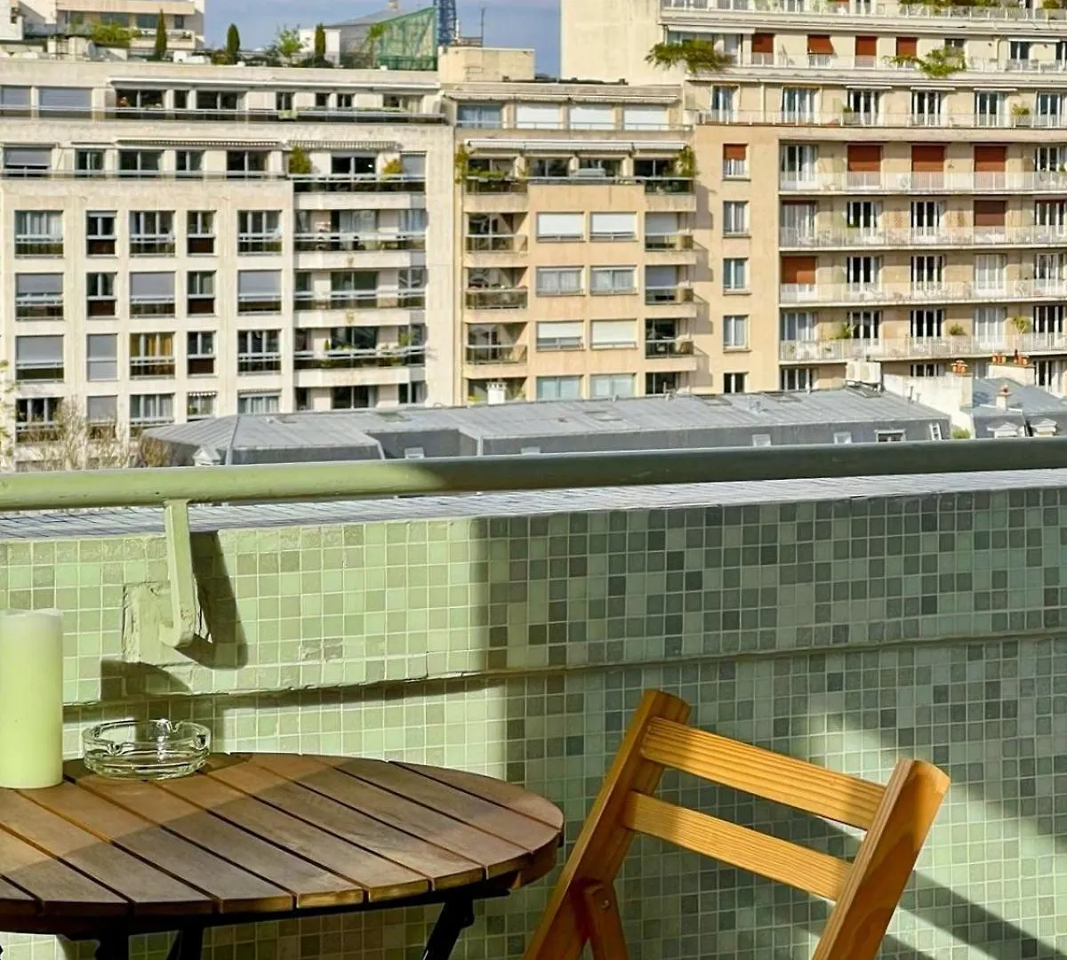 Terrasse - Vue Tour Eiffel Apartment Paris 0*,
